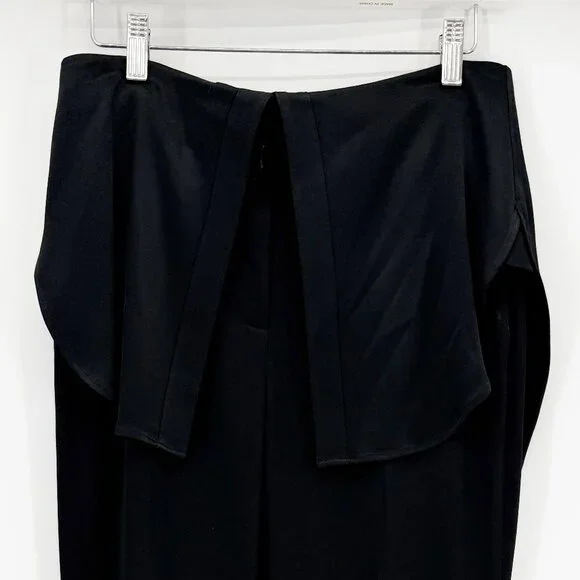 Hellessy Black Kooning satin trousers with shirttail overlay, size 4 - Picture 9 of 16